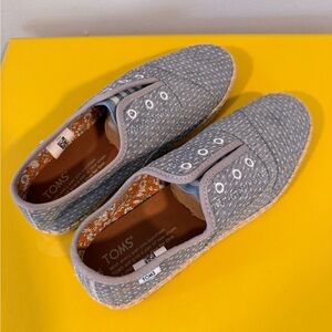 TOMS blue Slip-On Shoes